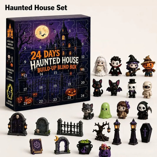 Halloween advent calendar box with 24 doors