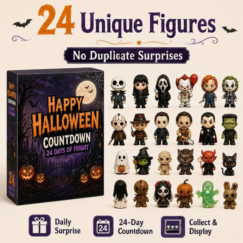 Halloween horror advent calendar with 24 mini figures