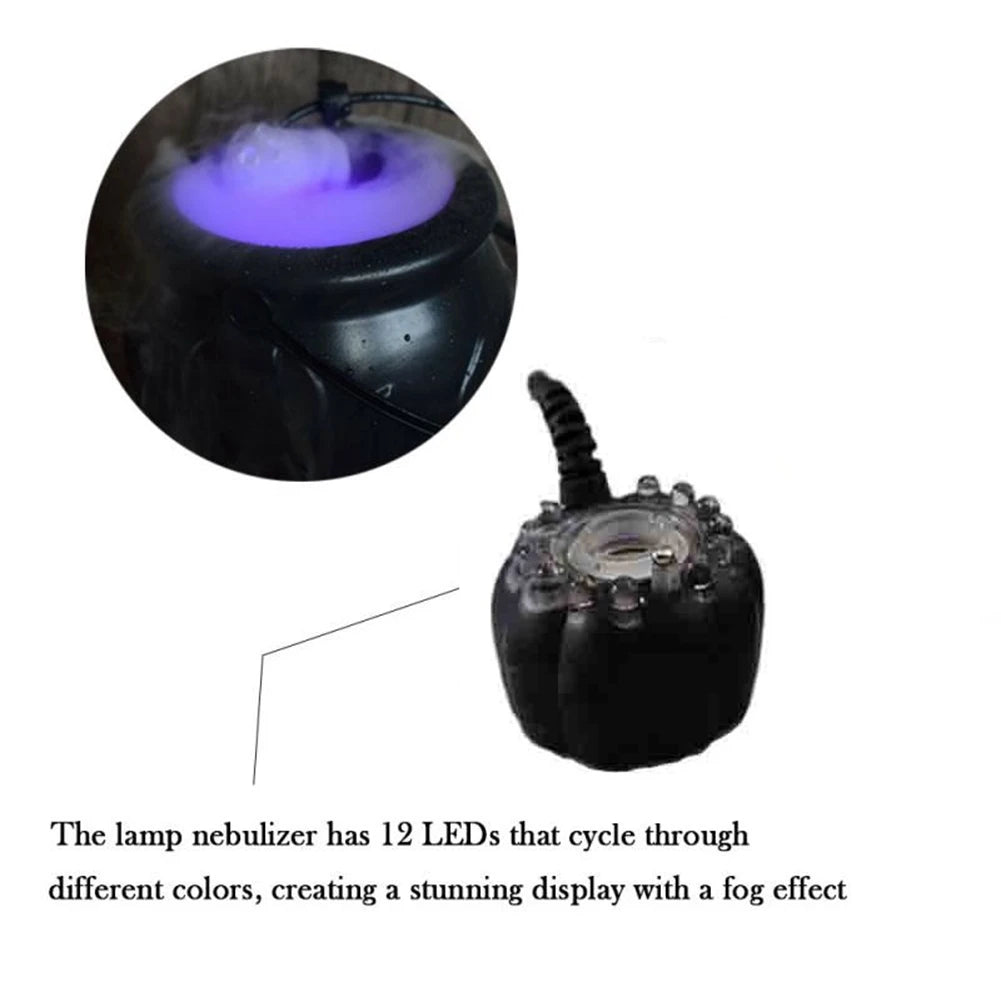 Color-changing Halloween fog cauldron